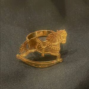 Gold Rocking Horse Ring vintage size 6